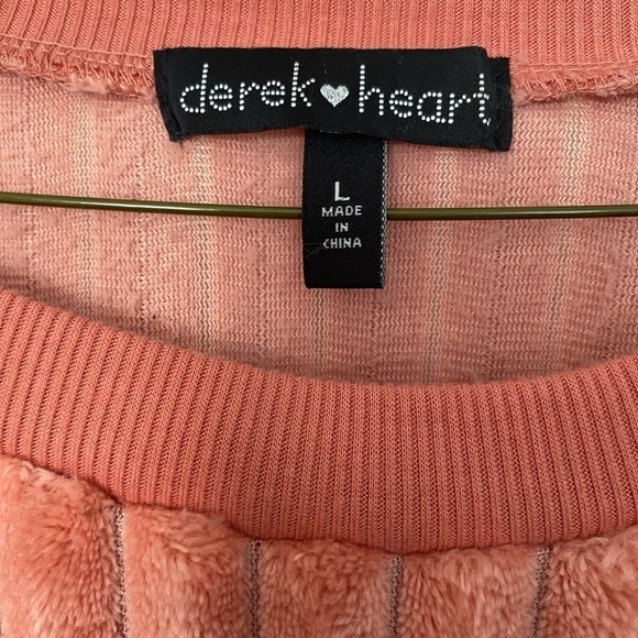 Derek Heart Shirt Soft Terracotta Crop Drawstring Hemline & Elastic Cuff Size L - Picture 4 of 11